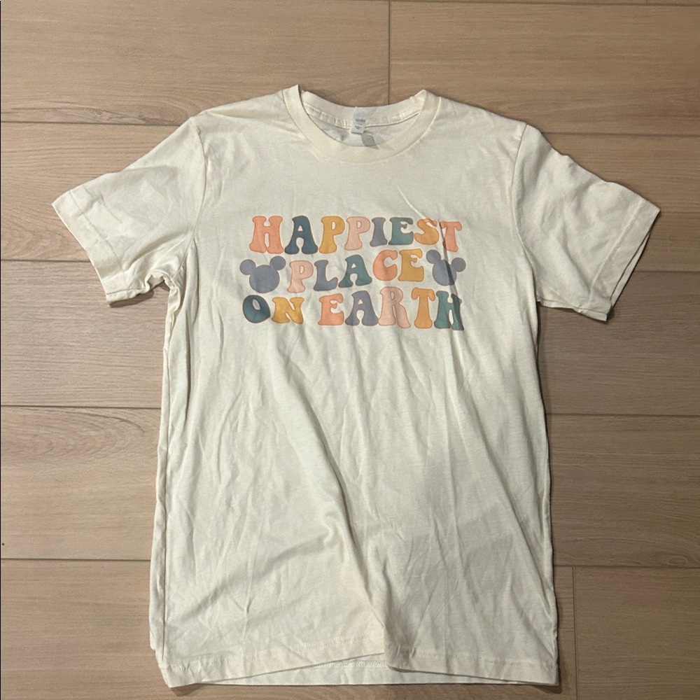 Happiest Place On Earth Graphic Tee - Cream